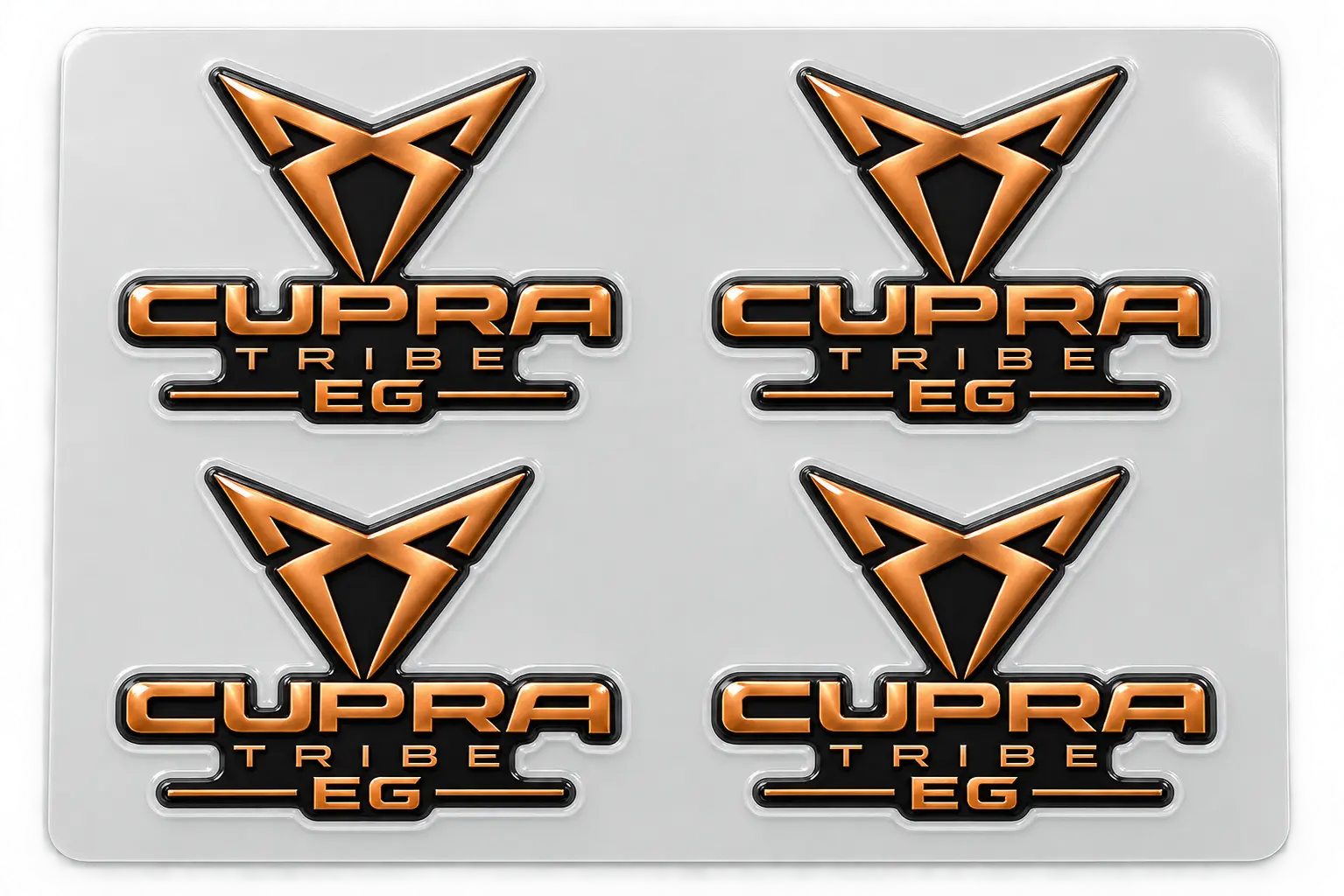 4-Piece 3D Domed Sticker Sheet